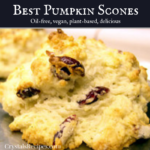 Fastest, Easiest, Yummiest Plant-Based, No-Oil Sugar-Free Pumpkin Scones